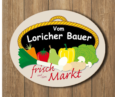 Logo: Vom Loricher Bauer frisch auf den Markt
